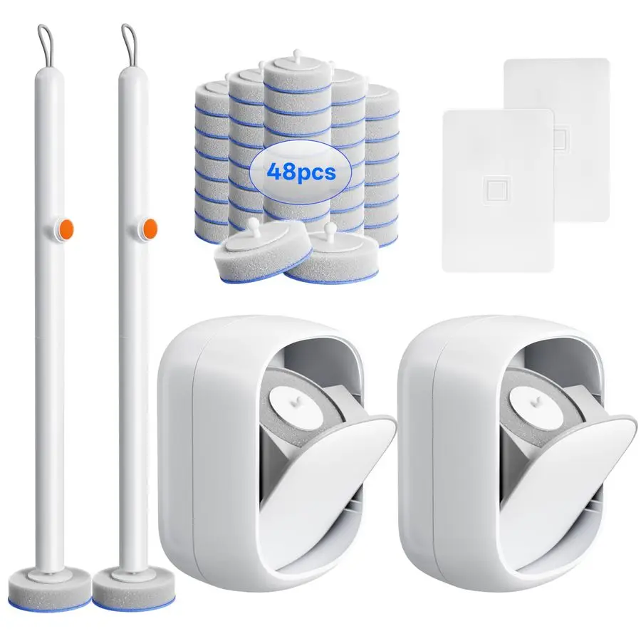 

Toilet Cleaning System Toilet Wand Kit with 48 HighPerformance Refills, Wall Mounted Brush and Holder for Deep Cleaning Bathroom