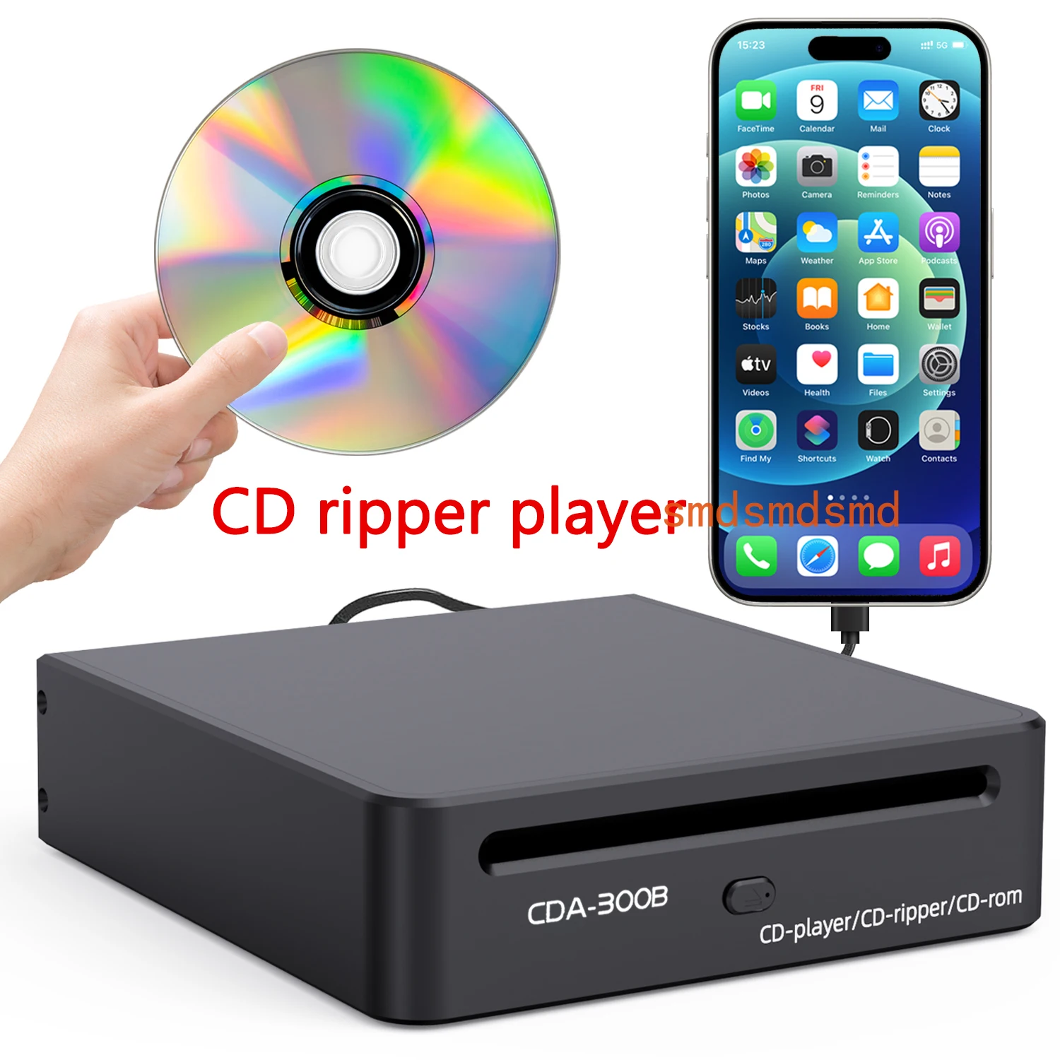 CD Ripper Converts CDs Into WAV Files Through Automatic Transcription And Stores Them In Storage CD Drive Copy Machine CD Rom