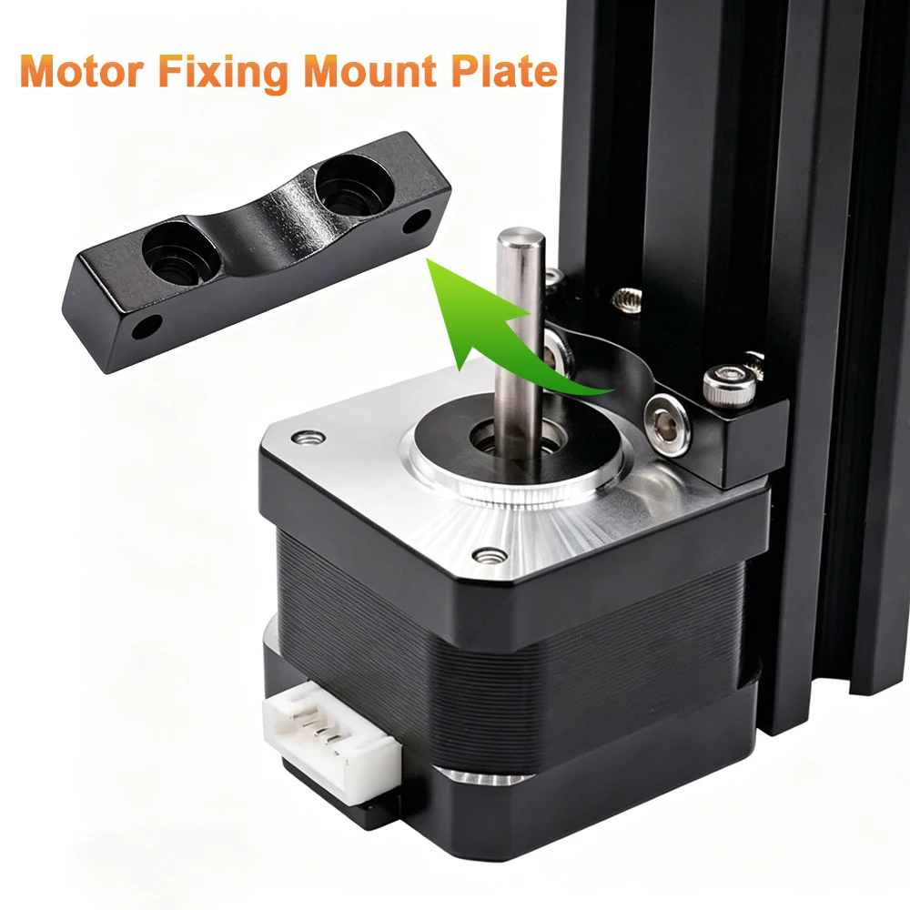 NEMA 17 Stepper Motor Bracket, 42 Stepper Motor Mount Plate for Ender 3 / Ender 3 V2 / CR-10 / Voron, Aluminum Alloy Material