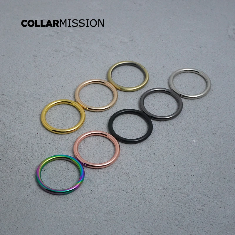 

50pcs Colorful Metal Rings Assorted Sizes 15mm/20mm/25mm/30mm Durable Hardware Accessories for Handbags Webbing Bags Pet Collars