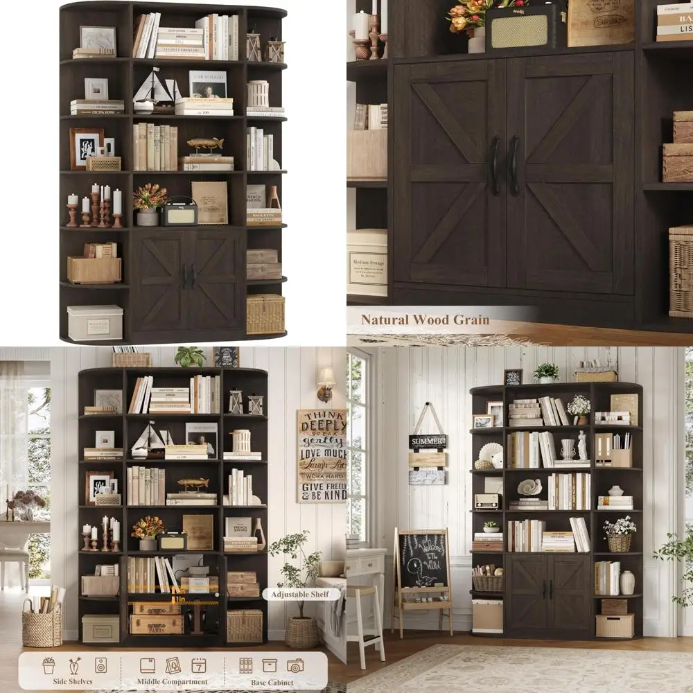 6-Shelf Tall Bookca…