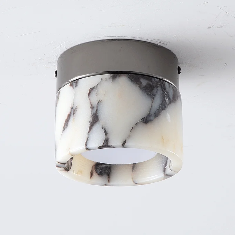 

Stone LED Ceiling Light Hallway Aisle Corridor Balcony Lamp Home Decor Living Room Bedroom Marble Small Chandelier Ceiling Lamp