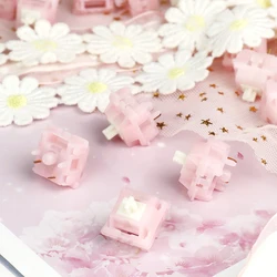 MMD Princess Silent Pink Switch 5 Pin Linear 32g Switches 21mm Spring Lubricated LY PC Mechanical Keyboard Switch Type Fast Mute