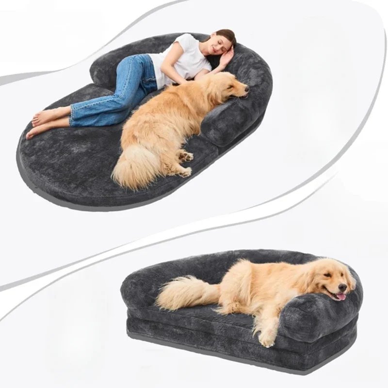 

Pet sofa autumn and winter warm dog bed removable and washable large dog pet cushion cat sofa human pet shared cat nest