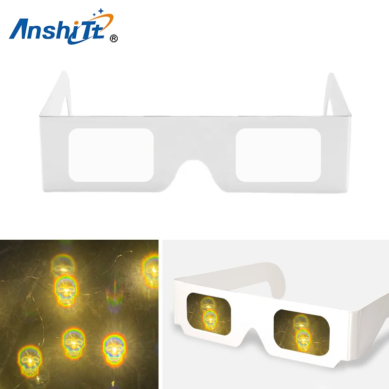 

100pcs Skullhead Glasses 250g Cardboard 3D Full-Frame Chroma Depth Glasses for Books,Magazines&Schools Education