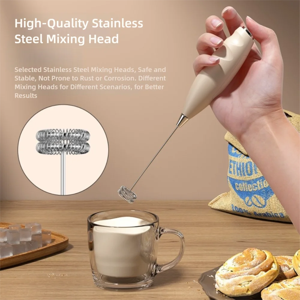 

High Quality Handheld Electric Milk Frother 3 Speed Multifunctional Whisk Mixer Stirrer Portable Egg Beater Kitchen Whisk Tools