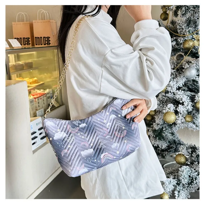 Women's Crossbody Bag Autumn Winter Simple Fashion Handheld Shoulder Bag Korean Version Popular Underarm Handheld Shoulder Bag