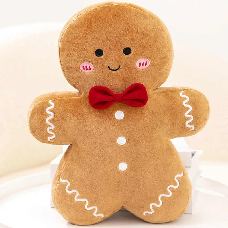 40cm Christmas Caramel Gingerbread Man Doll Gingerbread Man Plush Toys Christmas Decoration Gift Body Pillow Bag Pendant