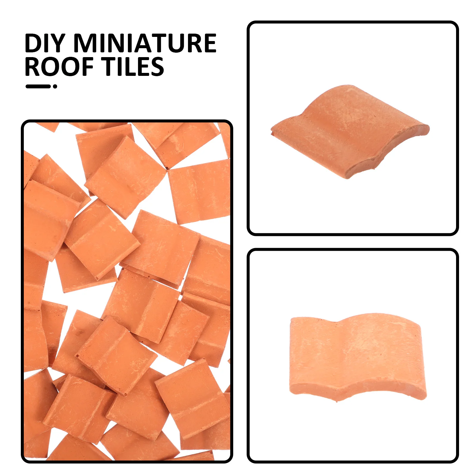 50 pièces faux carreaux de toit modèles carreaux de Simulation décoratifs pour Mini maison jardin Micro paysage bricolage disposition artisanat projet de construction