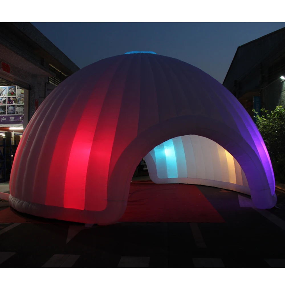 Tenda a cupola gonfiabile ad aria bianca personalizzata all'ingrosso con illuminazione a led circus giant wedding marquee igloo party pavilion per