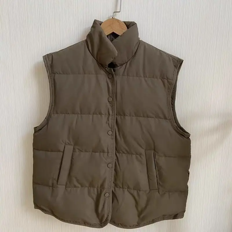 2026 Autumn and Winter Women's Down Vest Windproof White Duck Down Vest