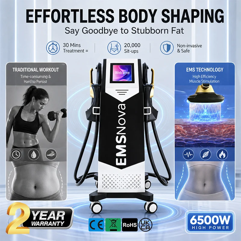 EMSNOVA 2026 MECAVIE Salon Grade 6500W RF Body Shaper Muscle Toning and Weight Loss Professional Fat Burning Device Hiemt Fat