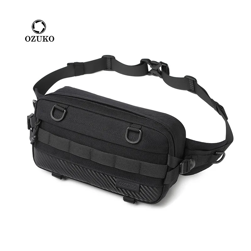 OZUKO Man Crossbody Sling Bag Purse Sports Fanny Packs Mens Chest Bag Custom Messenger Tactical Side Cross Bag