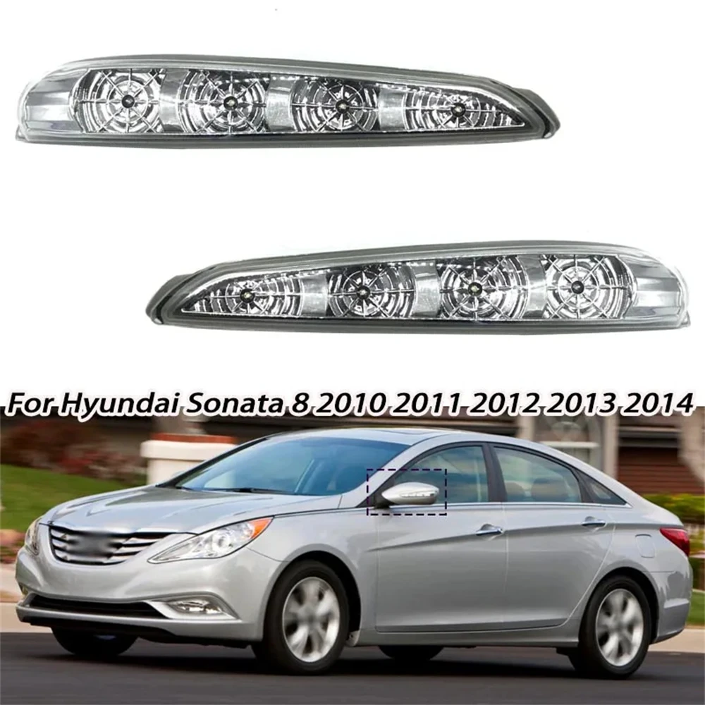 

For Hyundai Sonata 8 2010-2014 Car Rearview Mirror Turn Signal Light LED Auto Indicator Blinker 876133S000 876233S000