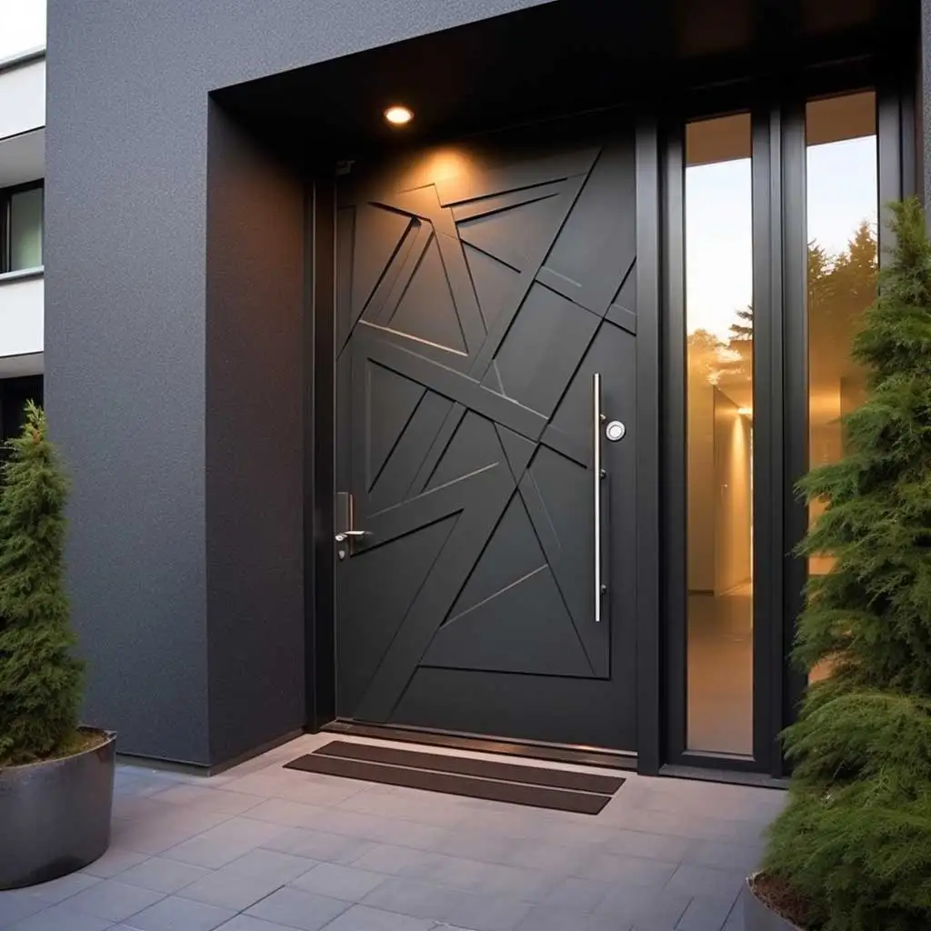 DOOR Custom Aluminum Glass Exterior Door Pivot Door House Entrance Door Main Door Entry Door for Houses