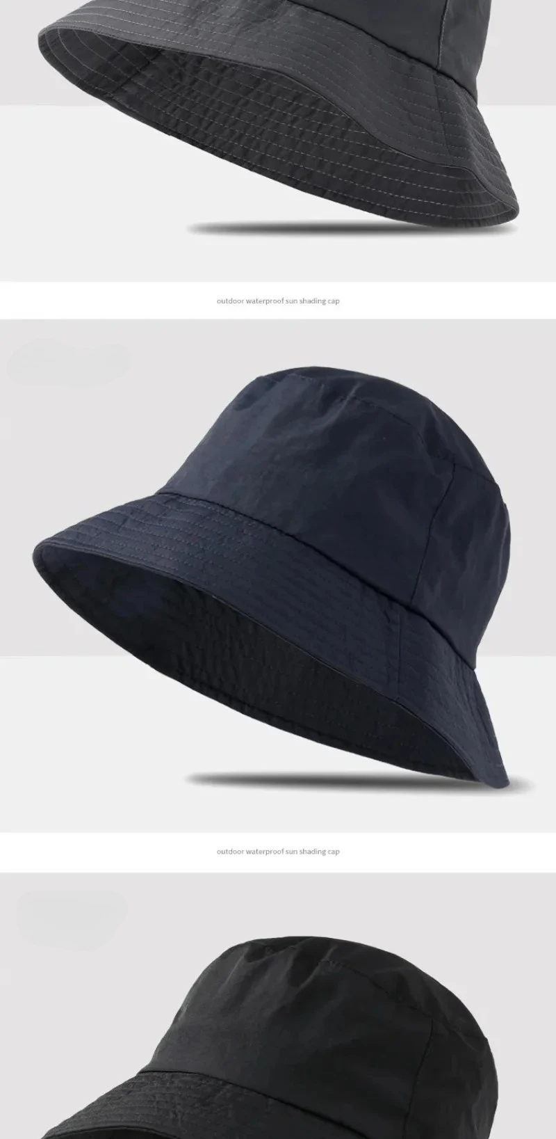 Wasserdicht Große Größe XL62cm Sonnenhut Männer Frauen Sonnenschutz Bergsteigen Großen Kopfumfang Sommer UV Schutz Eimer Hut – Detail 9