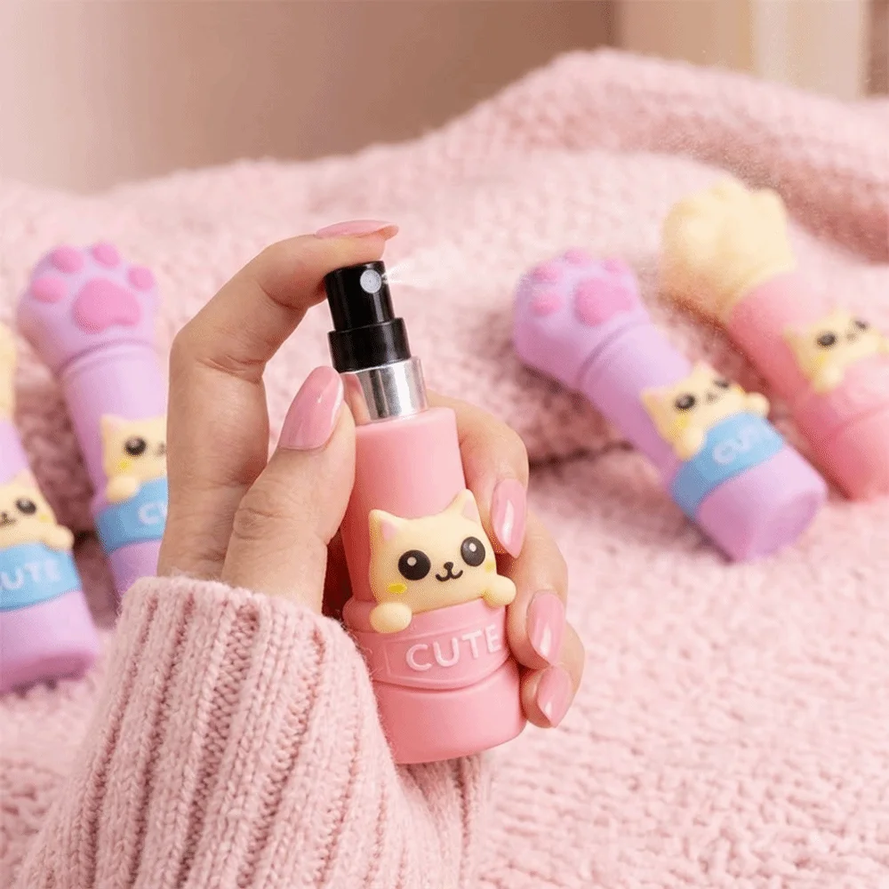 Mini Refillable Perfume Bottle Color Changing Portable Mini Spray Bottle Cat Paw Shape UV Color Changing Perfume Bottle Gift