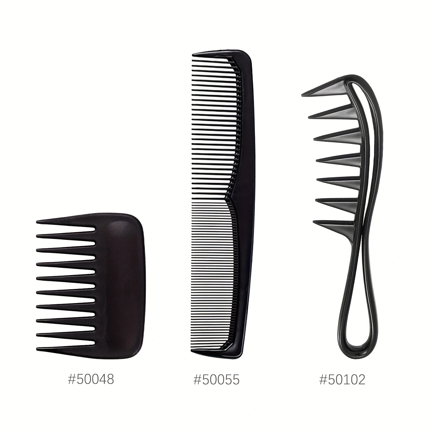 3-piece package of wide tooth combs and dense tooth combs, suitable for daily care and haircutting