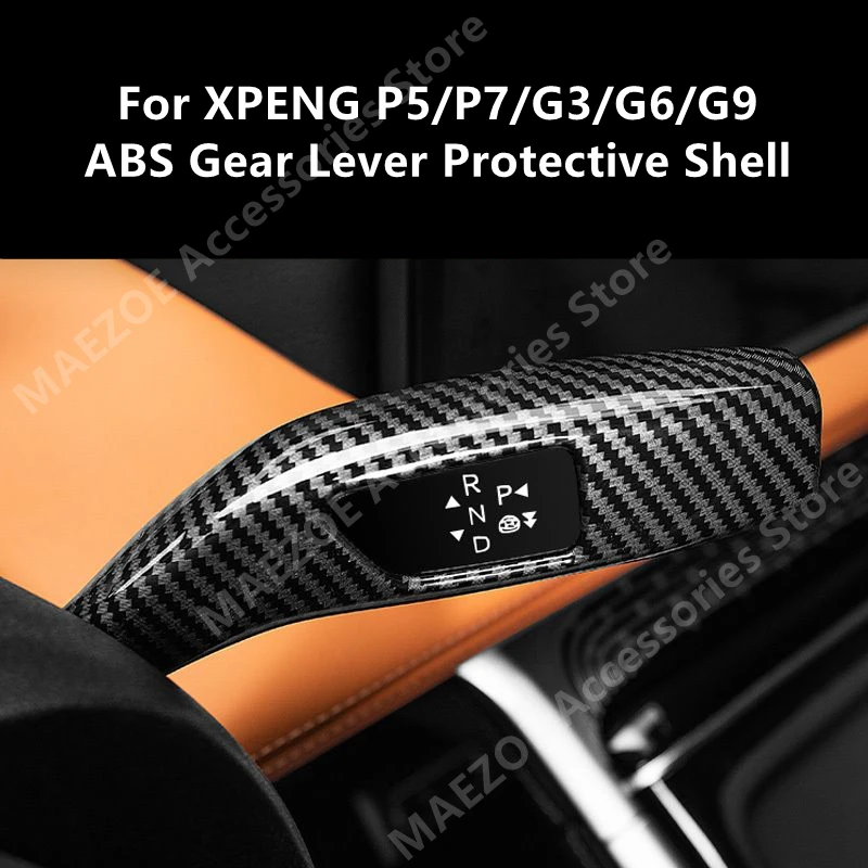 

For XPENG P5/P7/G3/G6/G9 ABS Gear Lever Protective Shell,Car Interior Decoration Modification Accessories Refit