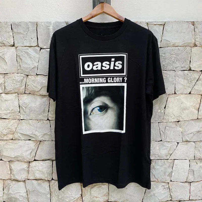 

Oasis Oasis Band Американский рок Винтажные трендовые футболки с короткими рукавами для мужчин и женщин в одном стиле нижней части из чистого хлопка