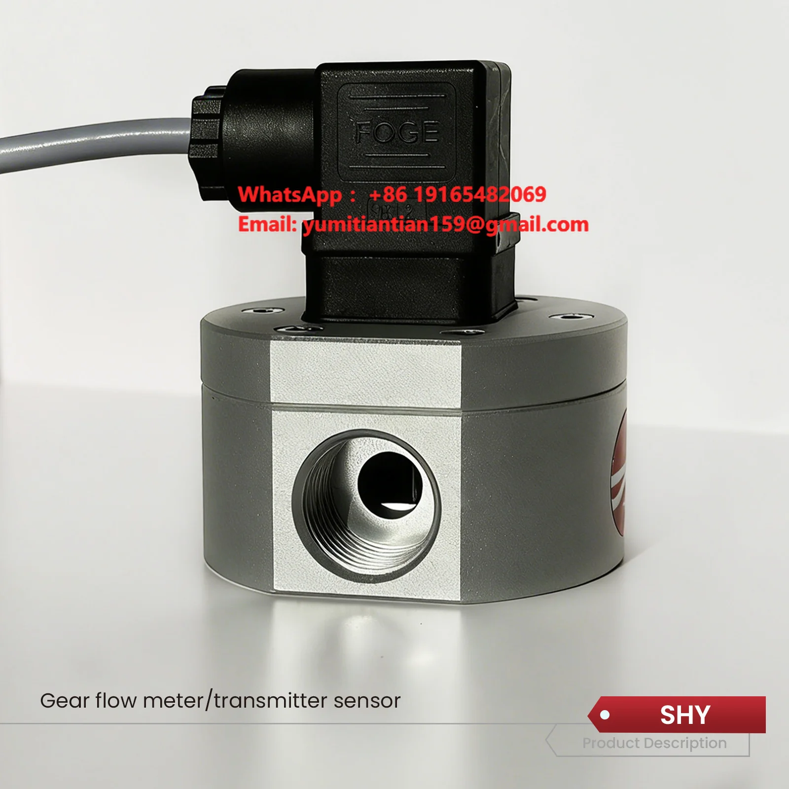 SHY Gear Flow Meter Transmitter Sensor Diesel Fuel Oil High-Viscosity 0.2% Accuracy Stainless Steel Aluminum Alloy RS485/232
