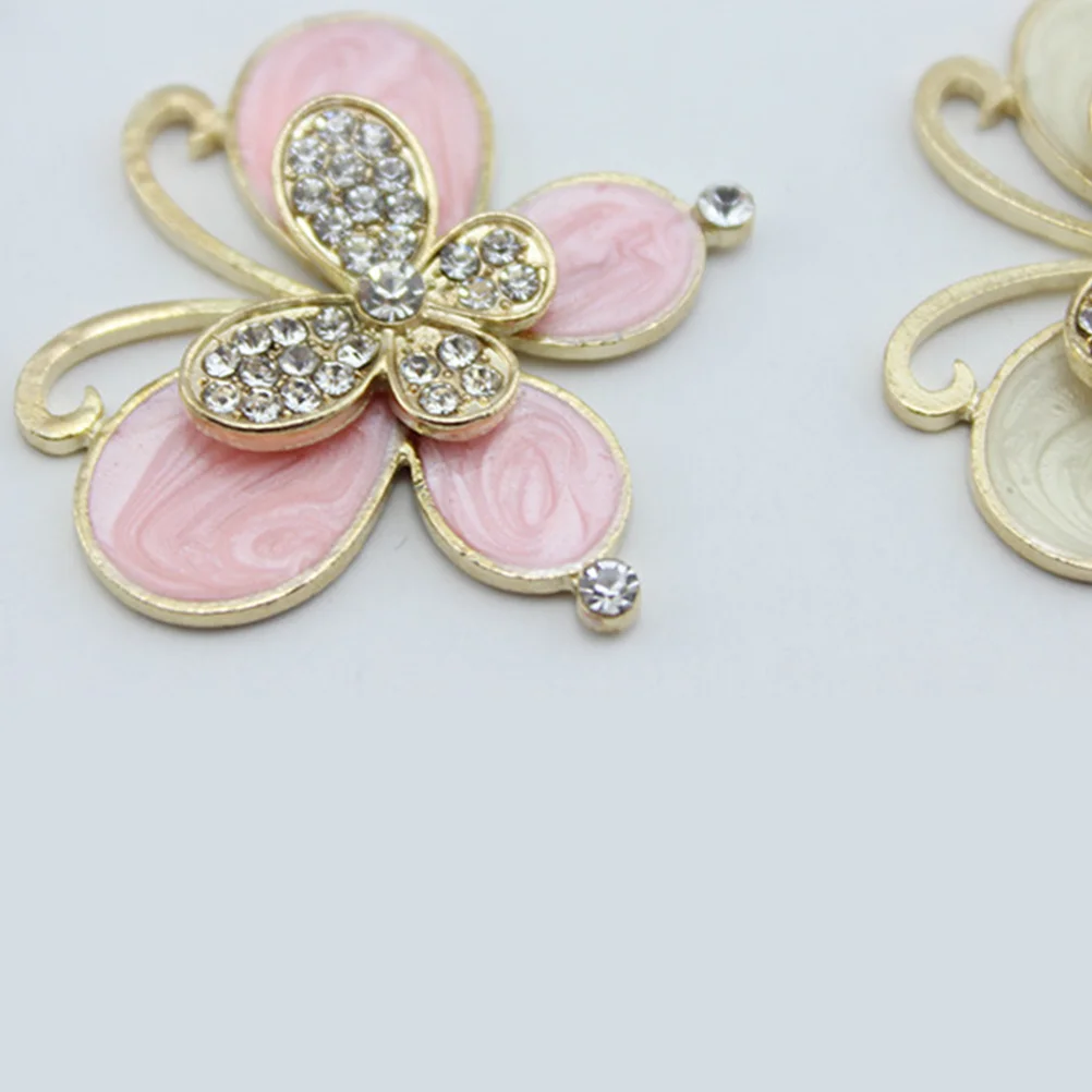 3pcs Alloy Phone Case Rhinestones Decor Diy Jewelry Accessories Sticker Pink For Shoes Bags Home Decoration Phone Accessories