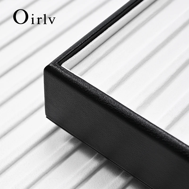 oirlv High-quality jewelry plates made of suede and pu leather suitable for pendants, necklaces, bracelets, jeweler organizers