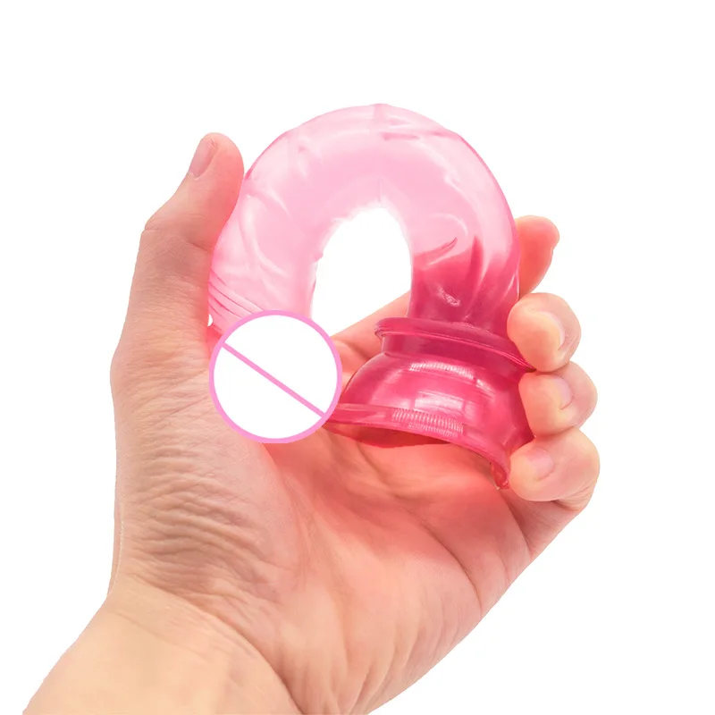 Erotic Soft Mini Jelly Dildos Realistic Anal Dildo Strap On Penis With Suction Cup Toys For Adult Sex Toys For Woman Men Gay