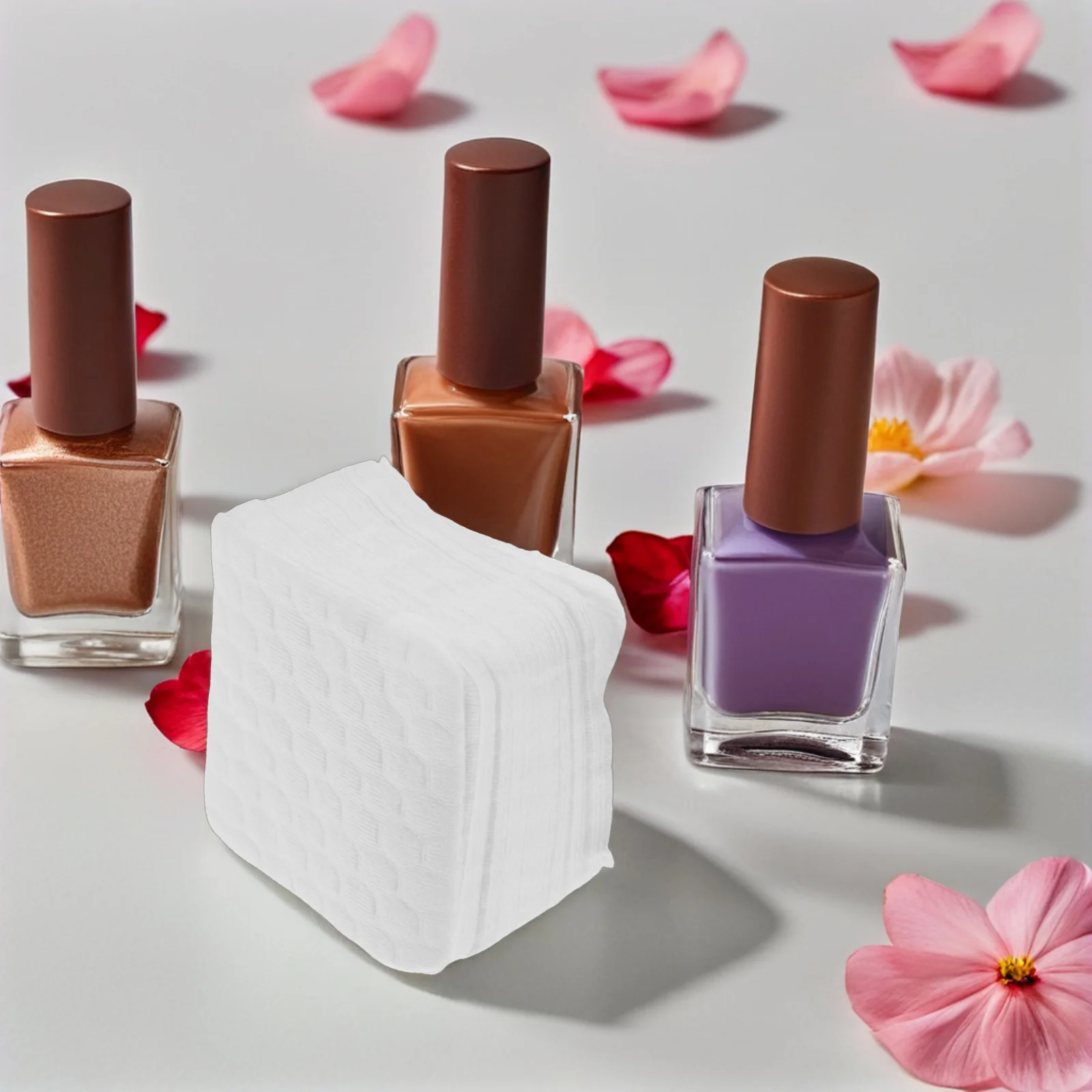 

5Packs Nail Polish Remover Pads Lint-Free Strong Absorbent Cotton Soft Non-Lint Nail Wipes Polish Remover Cleaning