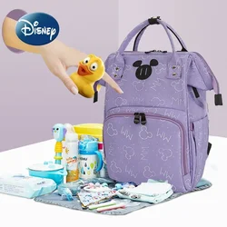 Disney Mickey multifuncional saco de fraldas, mochila, maternidade de grande capacidade, marca de luxo, nova moda