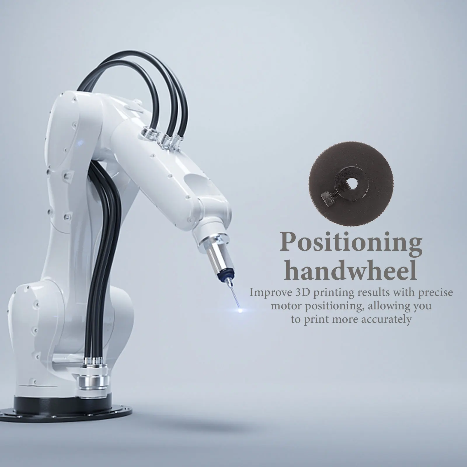 

3D Printer H wheel Black 42mm ID Printer Machine Accessory 5mm Precise Positioning Stable Accessory for Replacement