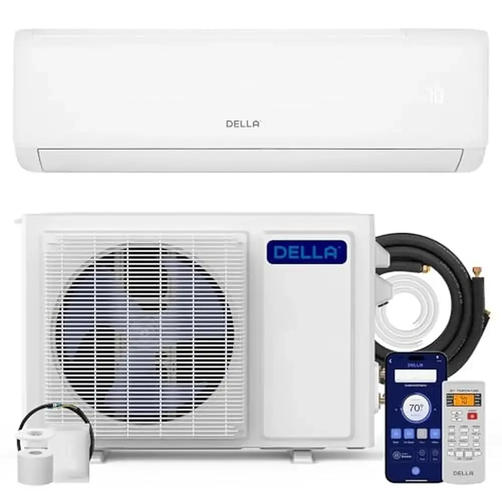 12000 BTU Mini Split Air Conditioner Heater WiFi Alexa Enabled 550 Sq.Ft Coverage Energy Saving Smart Sensor Refrigerant R32 ETL