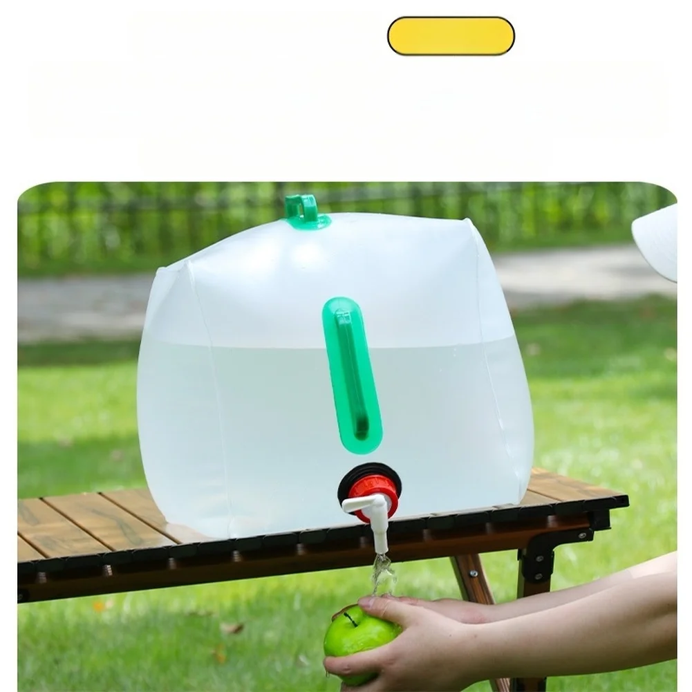 For Camping And Hiking Transparent Foldable Water Bag Outdoor Water Storage Leak-proof Sealed Built-in Silicone Gasket