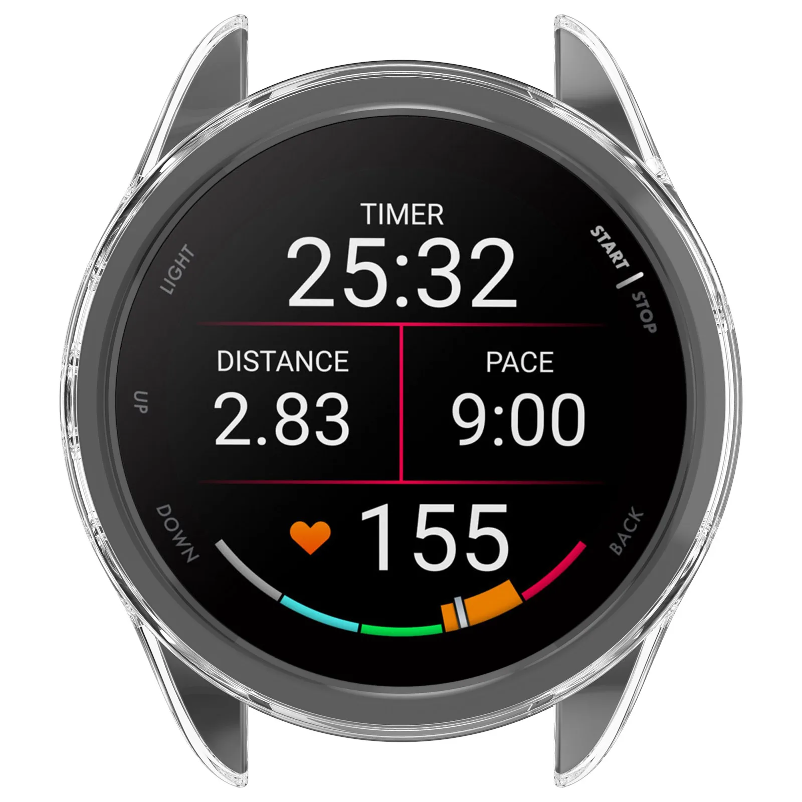 Watch Case For Garmin Forerunner165/165Music Half Hollow TPU Protective Shell Anti-fall Watch Shell Protector Cover Dustproof