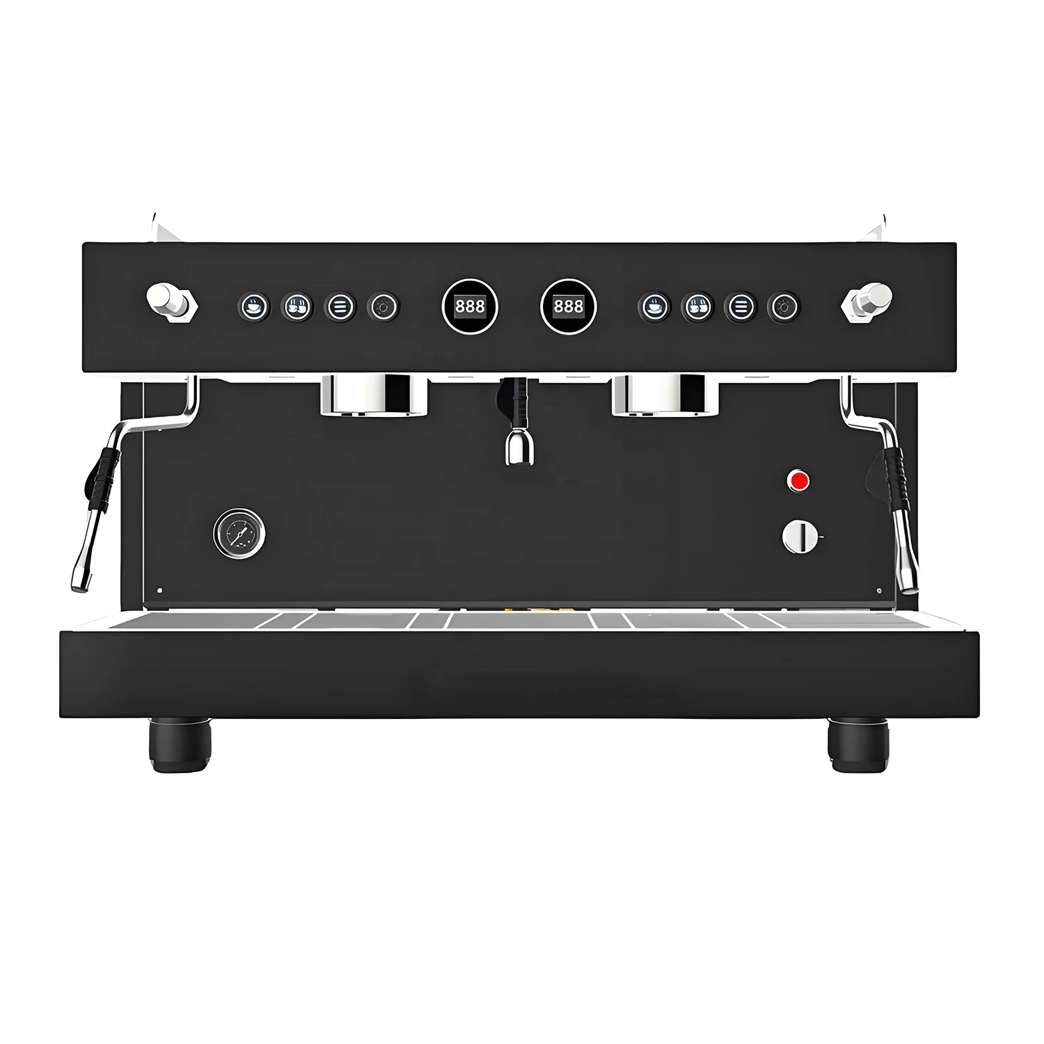 Gorąca sprzedaż! Półautomatyczny ekspres do kawy espresso i cappuccino ze stali nierdzewnej o mocy 4500 W i pojemności 11 litrów - profesjonalne użytkowanie komercyjne
