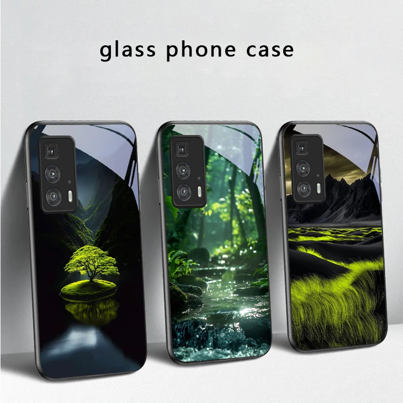 

Forest Stream Pattern For Motorola Moto Edge 20 Lite 30 Pro 40 Neo 50 Ultra G45 G54 G55 G75 G84 G85 G Play 23 Glass Phone Case