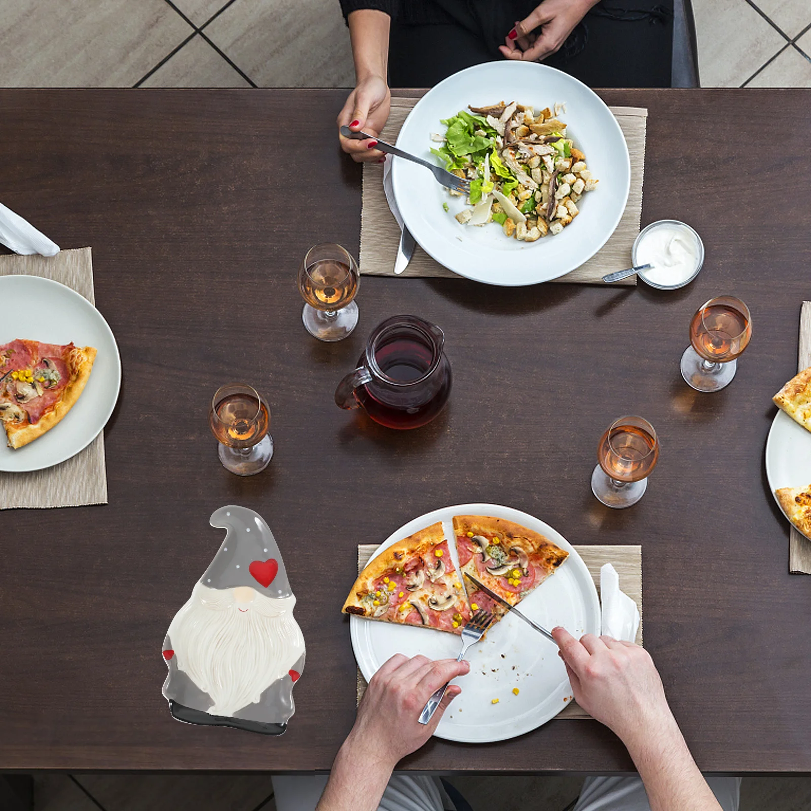 

Elegant Christmas Ceramic Plate Santa Style No Odour Tasteless Healthy Safe Dinner Serving Dish Christmas Plate