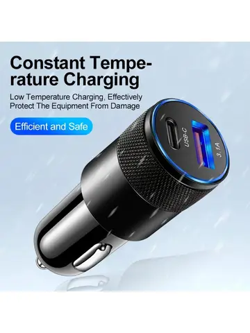 USB Car Charger Type C Fast Charging Phone Adapter For Xiaomi Huawei PD Phone Charger Car Adapter Socket Cigarette Lighter