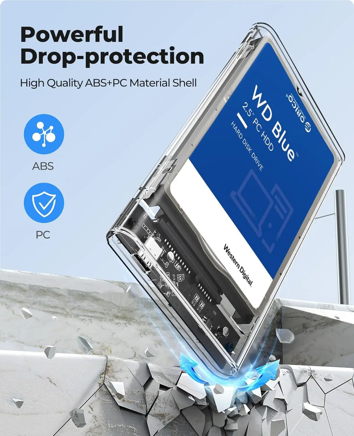 حاوية القرص الصلب مقاس 2.5 بوصة من النوع C USB 3.1 Gen2 إلى SATA 6Gbps حاوية محرك الأقراص الصلبة الخارجية للكمبيوتر متوافقة مع MacOS Windows -2139C3-G2 #4