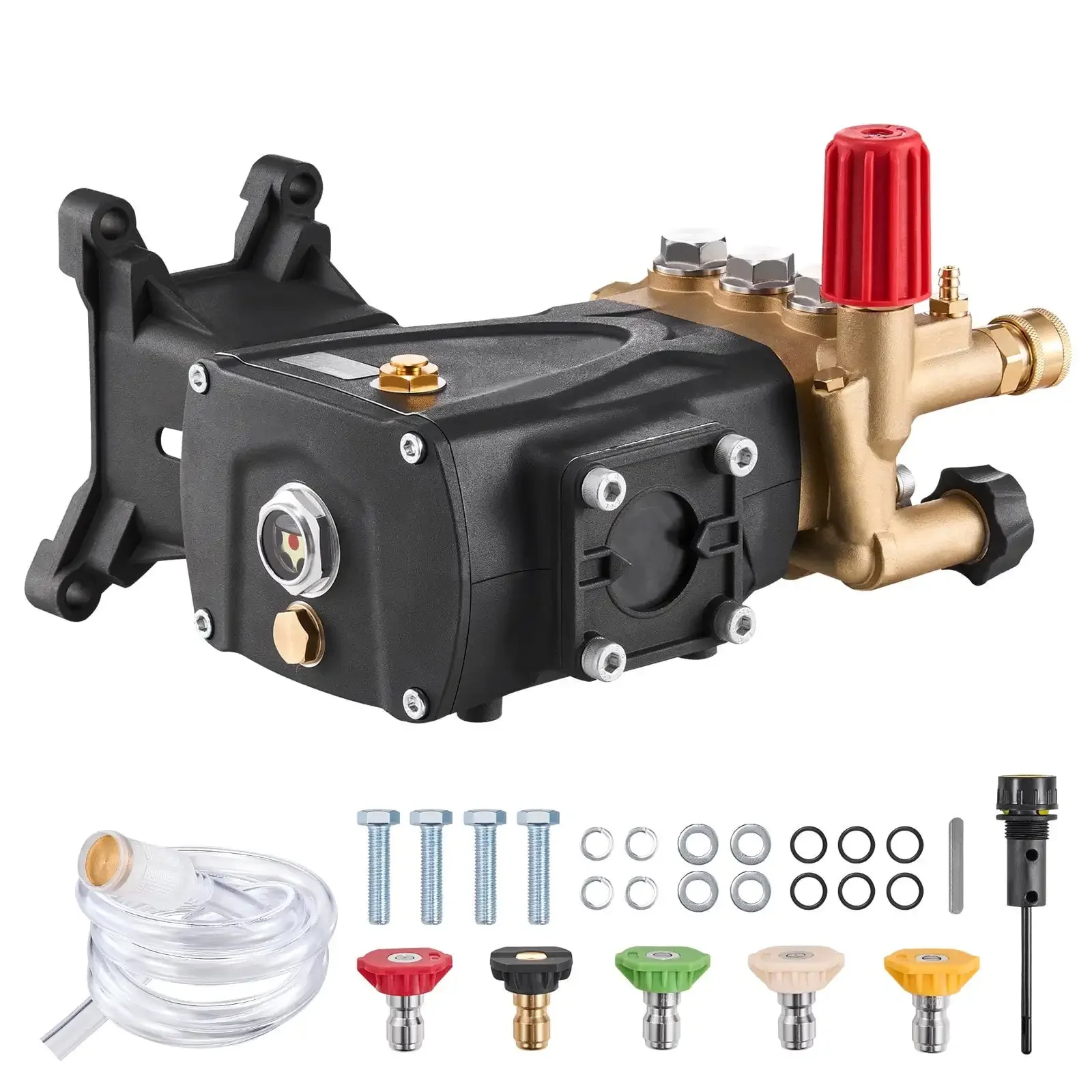 

Pressure Washer Pump 1" Shaft Horizontal Triplex Plunger 4000 PSI 4.0GPM