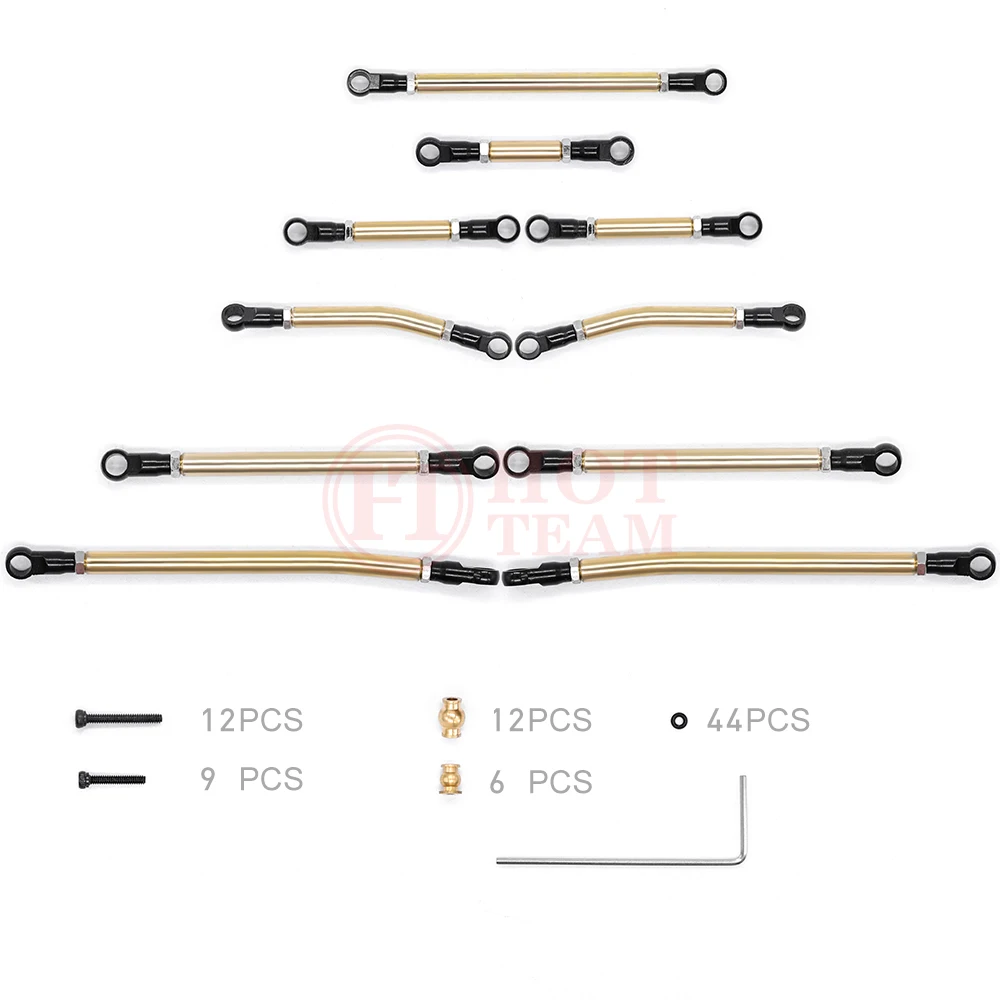 Hot Team Steel Whole Car Rods&Steering RodS for SCX24 JT Gladiator Car