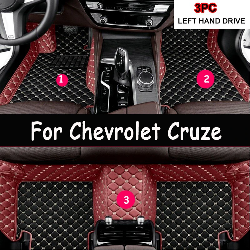 

LHD Car Floor Mats Custom Interior Styling Carpets For Chevrolet Cruze 2016 2015 2014 2013 2012 2011 2010 2009 2008 Accessories