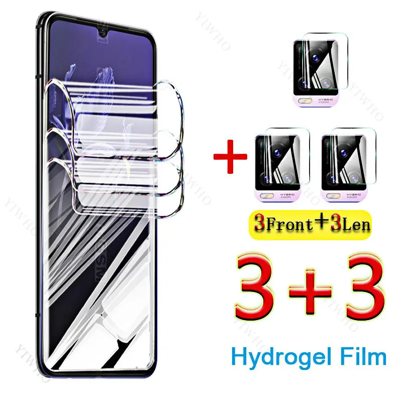 6in1 Hydrogel Film 6.44 Inch Camera Lens for Vivo V20 HD Front Screen Protector Soft Film for Vivo V2025 Vi Vo V 20 Safety Glass