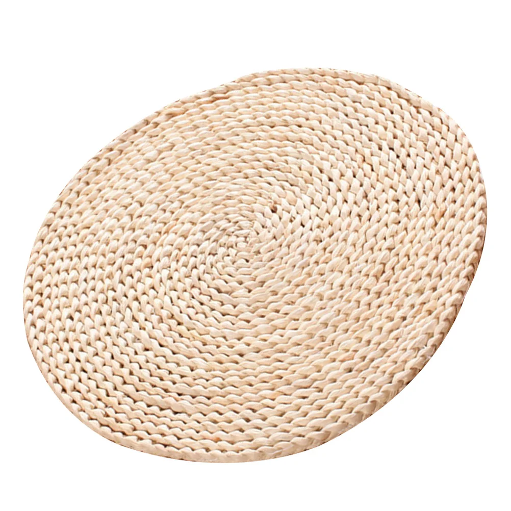 

Thick Straw Woven Mat Round Handmade Seat Cushion For Home Yoga Meditating Floor Pad Corn Husk Tatami Cushion