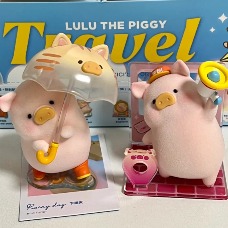 Lulu Pig-Cute Cartoon Mystery Box, Blind Box, Decoration Bonecas, Surpresa Bag, Criança, Menina, Birthday Gift, Mesa, Brinquedo