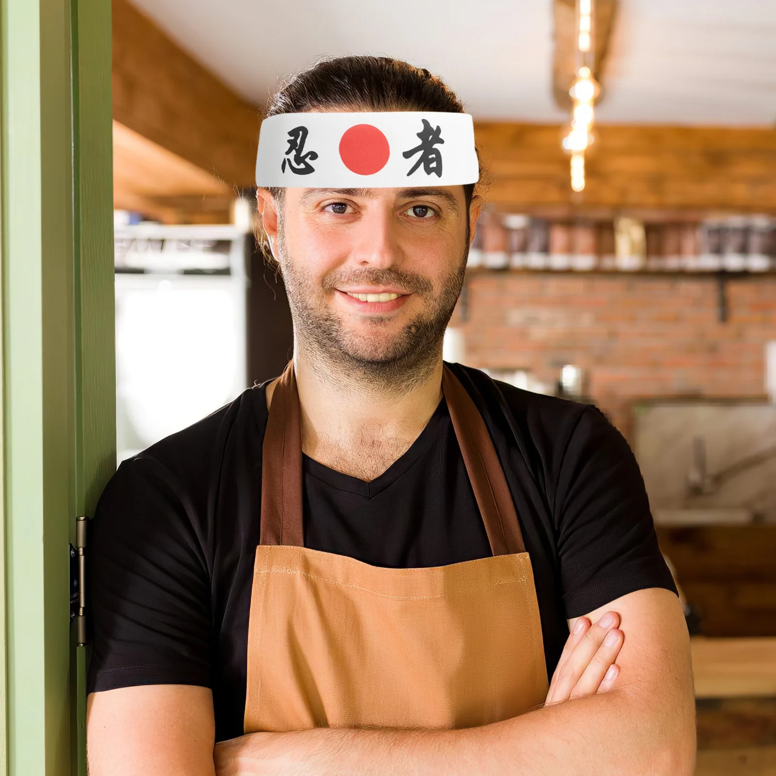 

1pcs Japanese Headband For Men Ninja Karate Cooking Sushi Chef Costume Wide Hachimaki Bandana Party Favors