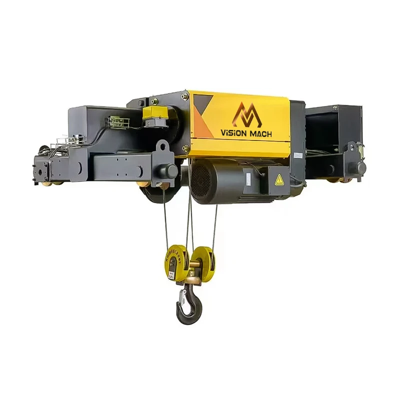 16 Ton Electric Trolley Wire Rope Hoist European Type Low Headroom Endless Hoist with Hook for Industrial Factory Crane Pro