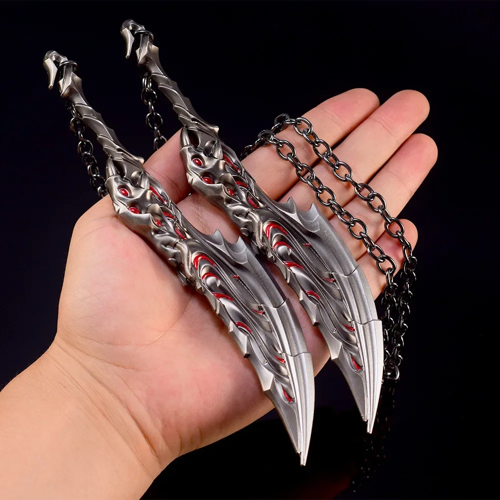 22cm Valorant Melee Weapon Blades of Primordia Metal Key Ring Model Game Peripherals Cospaly Toys Real Steel Katana Toys Boys