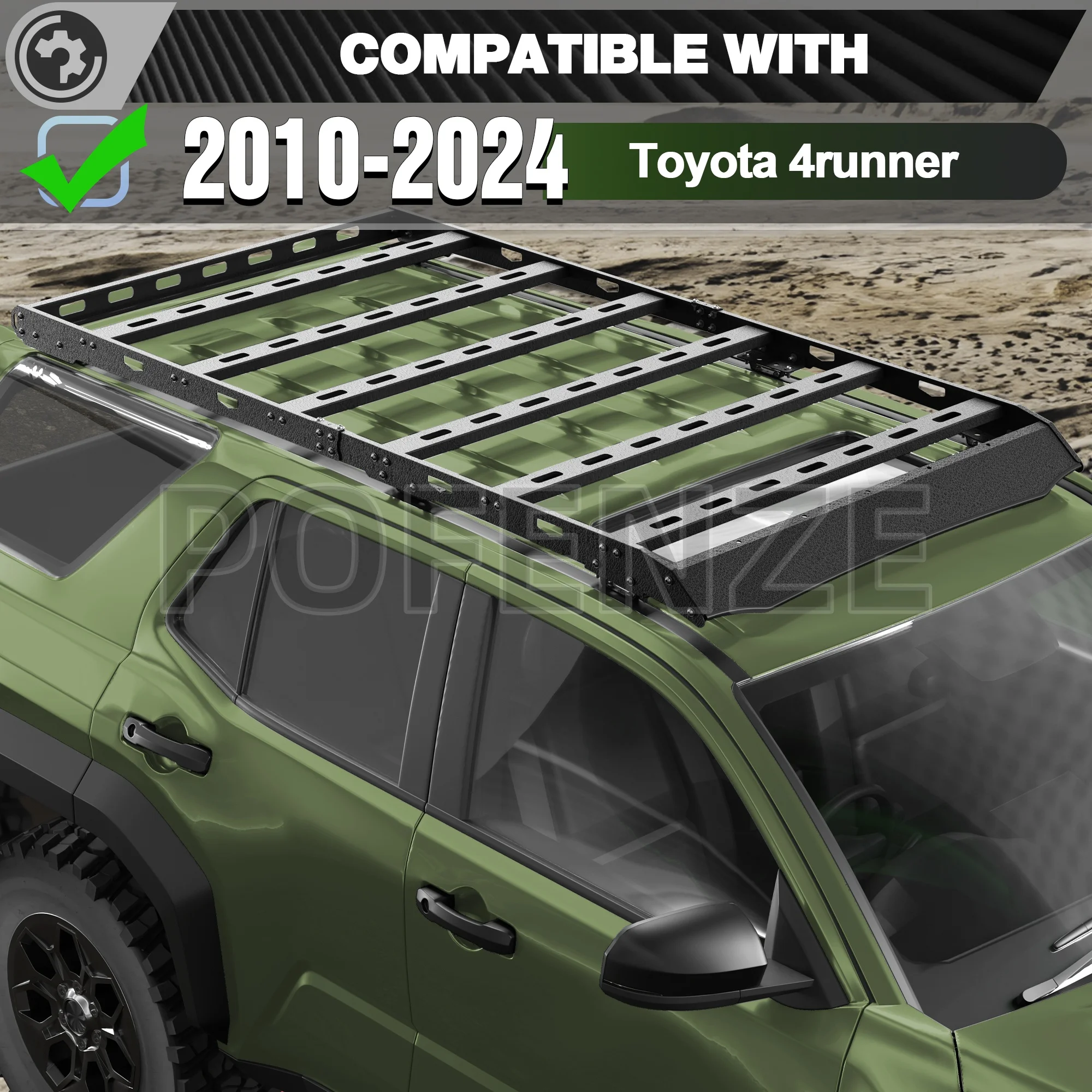 رف سقف لرف السقف 4Runner 5 Gen، الأجزاء الخارجية للمركبة من الفولاذ الكربوني #6