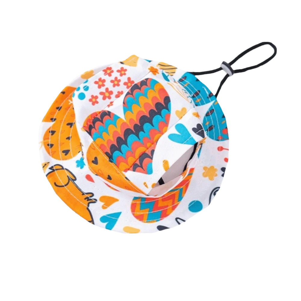 

Fashion Adjustable Dog Fisherman Hat Ear Exposed Breathable Pet Sun Hat Comfortable Dog Sunscreen Hat Photography